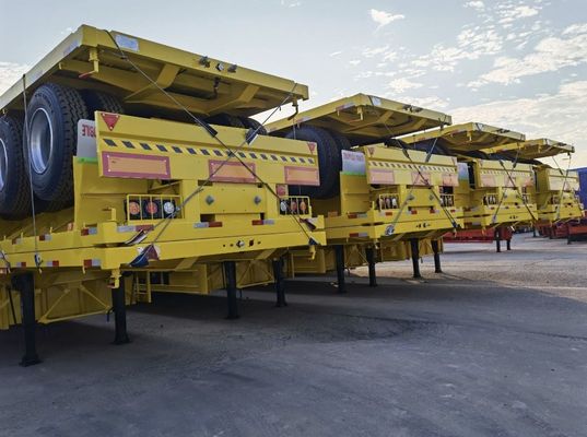 12R22.5 40/45ft 60 tonnellate semirimorchio a piatto contenitore in acciaio rimorchio a piatto per camion