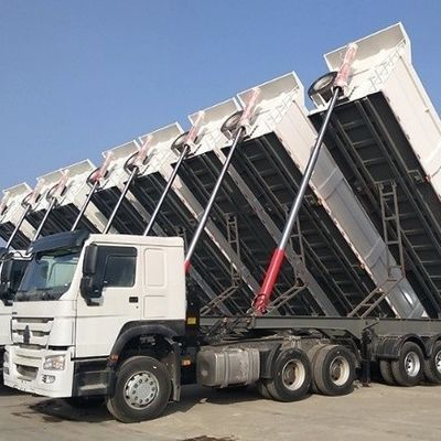 3/4/5 Assi Dump posteriore Semi rimorchio Tipper Tipping Truck rimorchi con trave principale in acciaio
