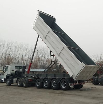 3/4/5 Assi Dump posteriore Semi rimorchio Tipper Tipping Truck rimorchi con trave principale in acciaio