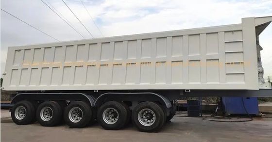 3/4/5 Assi Dump posteriore Semi rimorchio Tipper Tipping Truck rimorchi con trave principale in acciaio