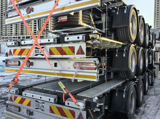 Tracciato principale Q345B altezza 500 mm Container Skeleton Semi-trailer per porto di trasporto merci