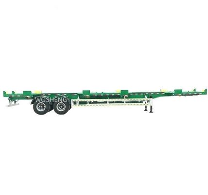 Semi-remolchio a 2 assi 20ft 40ft scheletrico personalizzabile per il trasporto di container da 40 piedi