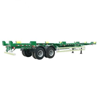 Semi-remolchio a 2 assi 20ft 40ft scheletrico personalizzabile per il trasporto di container da 40 piedi
