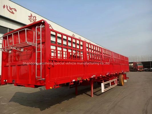 3/4 asse 40-100 tonnellate parete laterale di utilità allevamento vegetale recinzione semirimorchio per l'agricoltura