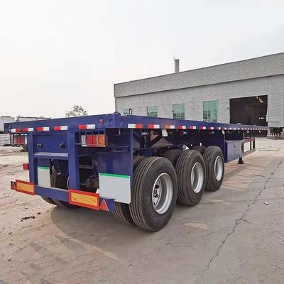 40 ft Container 3 axle flatbed trailer per carico pesante e trasporto a lunga distanza