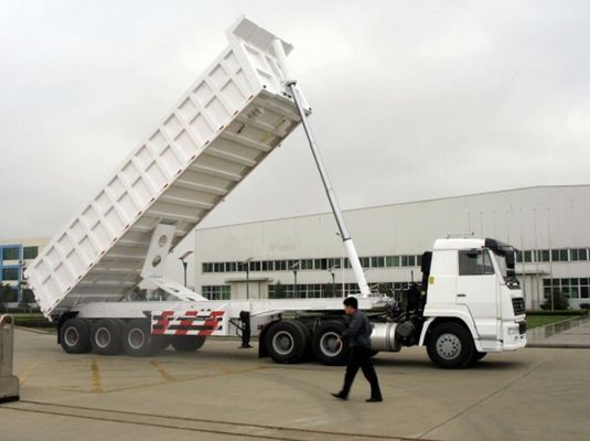 Sistema di frenatura a doppia linea: rimorchio di scarico da 30-40 metri cubi per il trasporto di grano di sabbia e pietra