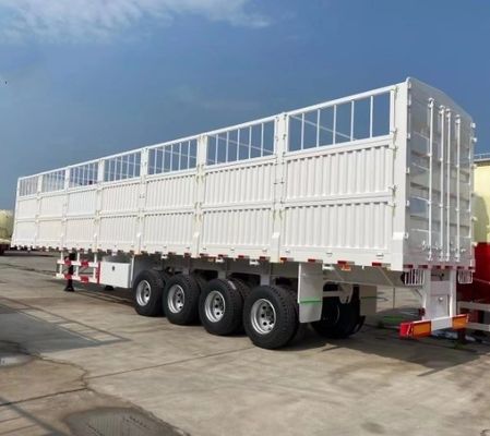 Camion-remolchio Recinzione alta Animali da allevamento Bovine da allevamento Cargo Semirremolchio con asse 3/4