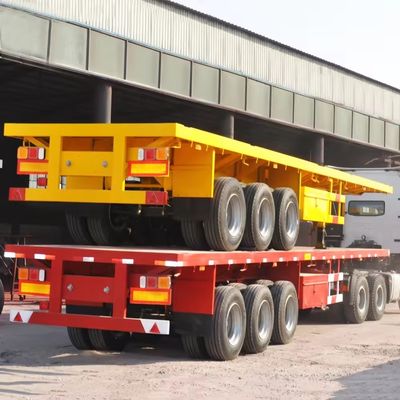 Camion 3 assi 40 ft contenitore semirimorchio letto piatto semirimorchio con sospensione ad aria
