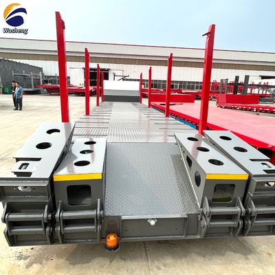 80 tonnellate di tre assi di carico pesante a collo d'oca Rampa idraulica Low Loader/Lowbed/Lowboy Semi-Trailer