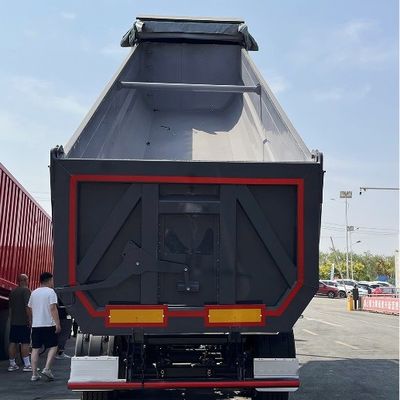 Carico massimo 30000 kg Camion a schiuma posteriore a forma di U Semi-remolchio a ribaltamento