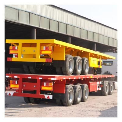 Max. carico utile 20T-80T 40 ft 2 3 assi semirimorchio a letto piatto per il trasporto a lunga distanza