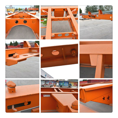 90 w mm*13/16 spessore mm*10 strato Leaf Spring 40ft Skeleton Semi-trailer per container