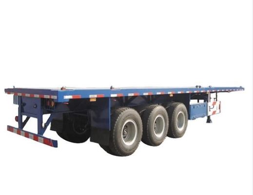 Garanzia 40FT Container Flatbed Semi Truck Trailer con sistema di frenatura a doppia linea