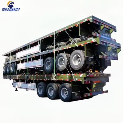 4 assi 20FT 40FT semirimorchio semirimorchio con pneumatici 12R22.5