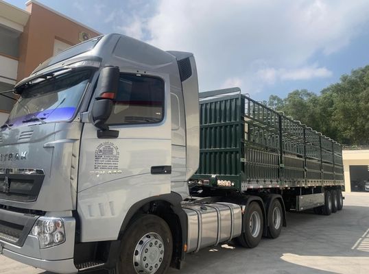 3/4 Assi 50 tonnellate Semi-remorchio di recinzione per ortaggi e bestiame Opzione personalizzabile