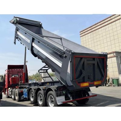 WOSHENG 3 assi 4 assi Heavy Duty Hydraulic Rear Dumping Trailers Dump Tipper Semi-trailer