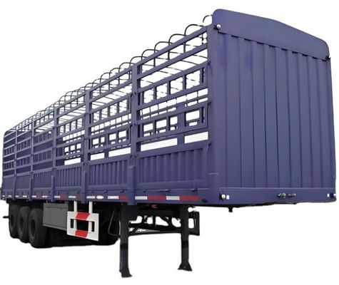 12400X2500X3650 mm rimorchio a tre assi per il trasporto di bestiame con recinzione e asse da 13/16 tonnellate