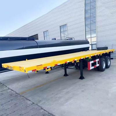 Vendita diretta di 3 assi 50T Flatbed 40ft Container Trailer con opzioni di personalizzazione
