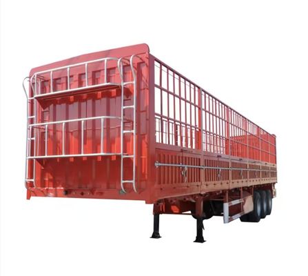 12400X2500X3650 mm rimorchio a tre assi per il trasporto di bestiame con recinzione e asse da 13/16 tonnellate