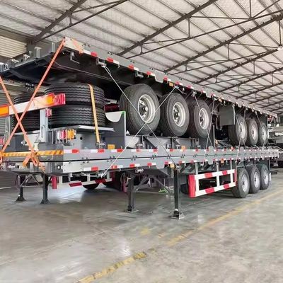 Vendita diretta di 3 assi 50T Flatbed 40ft Container Trailer con opzioni di personalizzazione