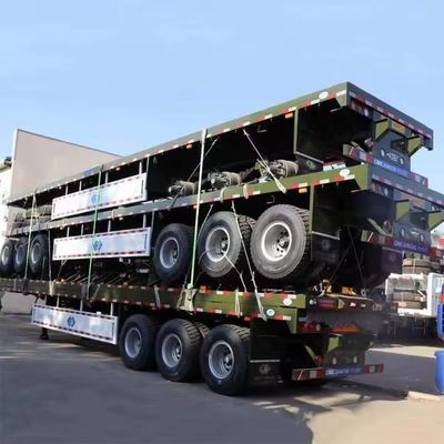 Vendita diretta di 3 assi 50T Flatbed 40ft Container Trailer con opzioni di personalizzazione