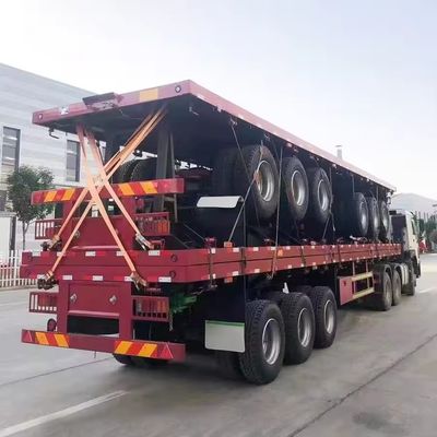Vendita diretta di 3 assi 50T Flatbed 40ft Container Trailer con opzioni di personalizzazione