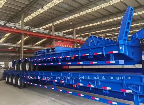 40ft Gooseneck Transport Heavy Machine Low Bed Semi-Trailer con 3.5&quot; 90mm King Pin