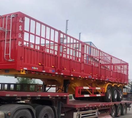 Cargo utile massimo 30000 kg Ferraglia di trasporto quadrato per animali semirimorchio per il trasporto di ortaggi