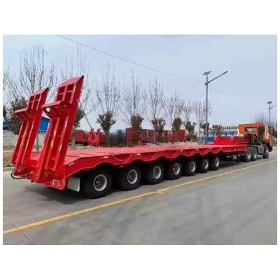 Acciaio 40-100TON Container Truck Trailer Gooseneck Low Loader Semi-trailer con 4 assi