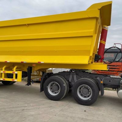WOSHENG 40 Cubico Pesante Tipper idraulico posteriore Dump Tipping rimorchio 3 Asse 4 Asse