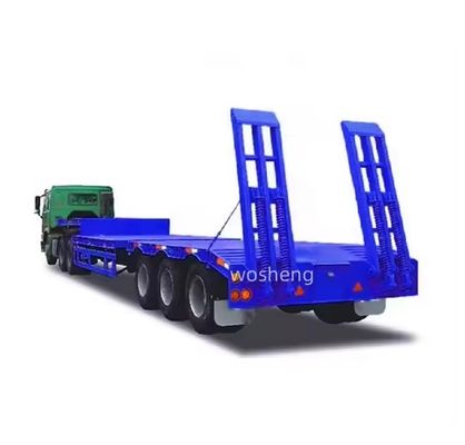 Acciaio 40-100TON Container Truck Trailer Gooseneck Low Loader Semi-trailer con 4 assi