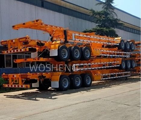 Container Trailer 3 axle Skeleton Semi-trailer Chassis con carico utile massimo di 50 tonnellate