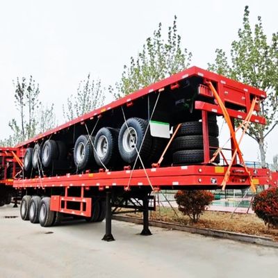 12400*2610*1550mm rimorchio per autocarri semirimorchio a letto piatto per il trasporto di container da 40 piedi