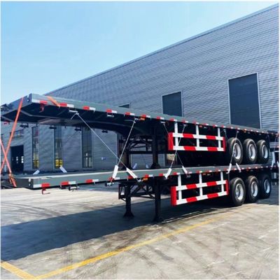 12400*2610*1550mm rimorchio per autocarri semirimorchio a letto piatto per il trasporto di container da 40 piedi