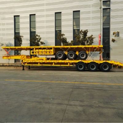 12400*2610*1550mm rimorchio per autocarri semirimorchio a letto piatto per il trasporto di container da 40 piedi