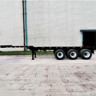 Q345B Traverse 3 assi 50t Semi-remolchio scheletrico per 40 45 48 53FT Container Chassis