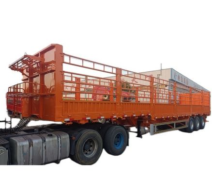 3 assi 40-80 tonnellate di acciaio Utility Parete laterale aperta di allevamento Vegetale Recinzione camion rimorchio