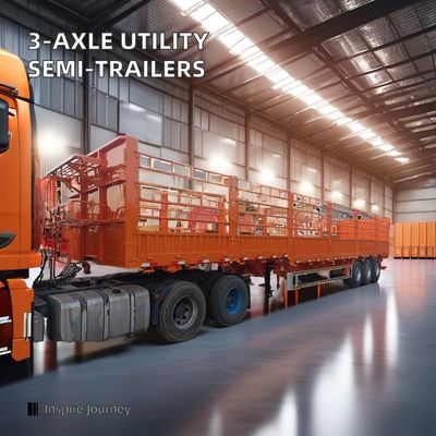 3 assi 40-80 tonnellate di acciaio Utility Parete laterale aperta di allevamento Vegetale Recinzione camion rimorchio