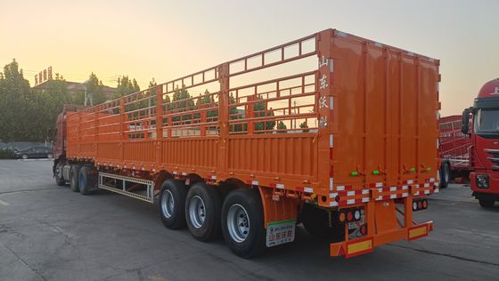 3 assi 40-80 tonnellate di acciaio Utility Parete laterale aperta di allevamento Vegetale Recinzione camion rimorchio