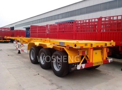 48ft piatto/scheletro Terminal Port Container Shipping Trailer Truck con fascio Q345B