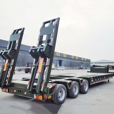 Camion rimorchio 2024 tipo cuscinetto d'aria a ruota e a sollevamento a rotazione asse semirimorchio a letto basso