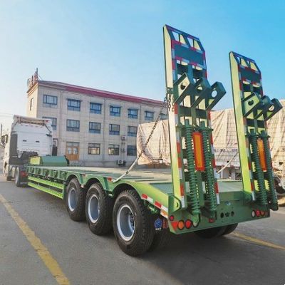Semi-remolchi per autoveicoli a tre assi a letto basso 60 80 100 t