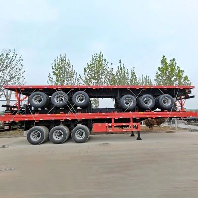3 assi contenitore a letto piatto camion semirimorchio 20ft 40ft Tare Peso 100ton per il vostro
