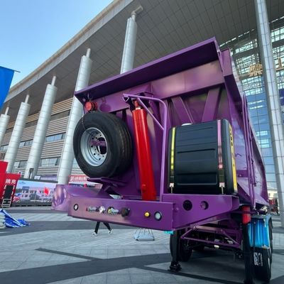 Mercato KSA 3 asse 60t cilindro idraulico tipper posteriore Semi-remolchio per il trasporto di sabbia