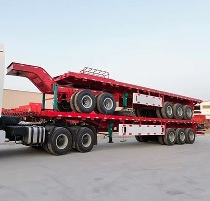 20FT 40FT Double Link Flatbed Semi Truck Trailer con sospensione AIR/Meccanica
