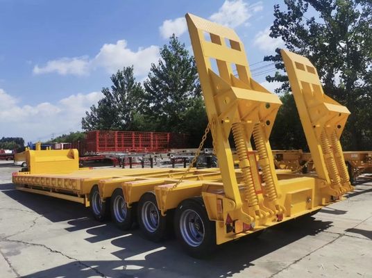 Semi-remolchi a letto basso a doppia scala idraulica per il trasporto di macchine pesanti per la costruzione
