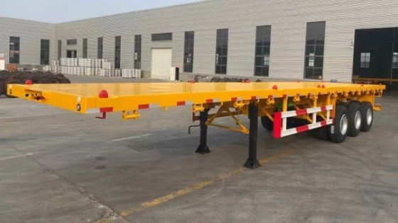 Semi-remolchi con 3 assi 4 assi Flatbed container Truck Landing Gear 28t Heavy Duty
