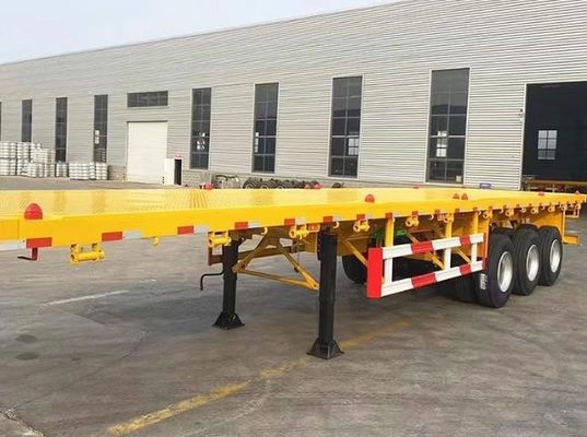 100 tonnellate di carico massimo semirimorchio a letto piatto per il trasporto di container e merci sfuse
