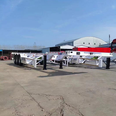 Più popolare rosso giallo colore 50T 3 asse scheletrico semirotor per 20ft 40ft container