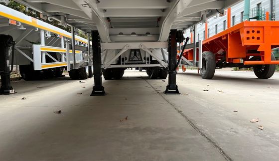 40 ft 3Axles 4Axles Steel Container Trailer Flatbed Truck Semi Trailer Pneumatico 12R22.5